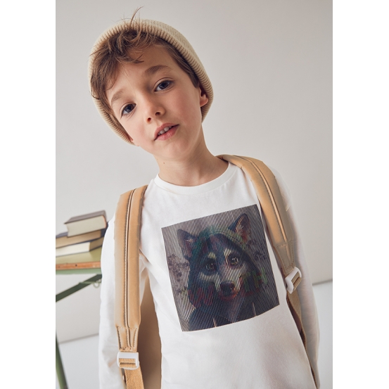 Детска блуза Mayoral с вълк "Find the Wolf" – дълъг ръкав Детска блуза Mayoral с вълк "Find the Wolf" – дълъг ръкав